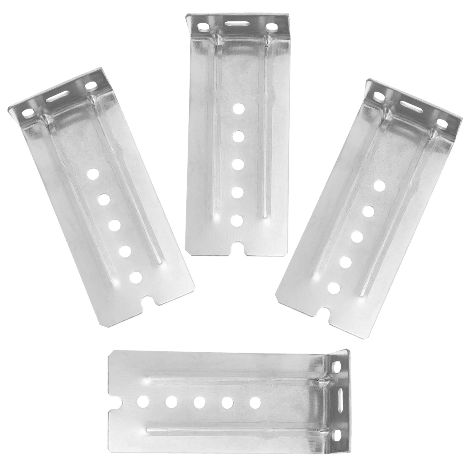 

4Pcs Durable Drawer Slide Rear Mounting Brackets Smooth Surface No Burrs Strong Load Bearing Capacity Silver Drawer Accessories