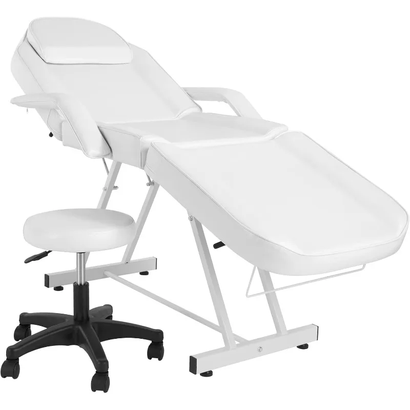 

Salon Tattoo Chair Esthetician Bed, Multi-Purpose Facial Bed Chair for Barber Spa Beauty Salon with Hydraulic Stool Equipment