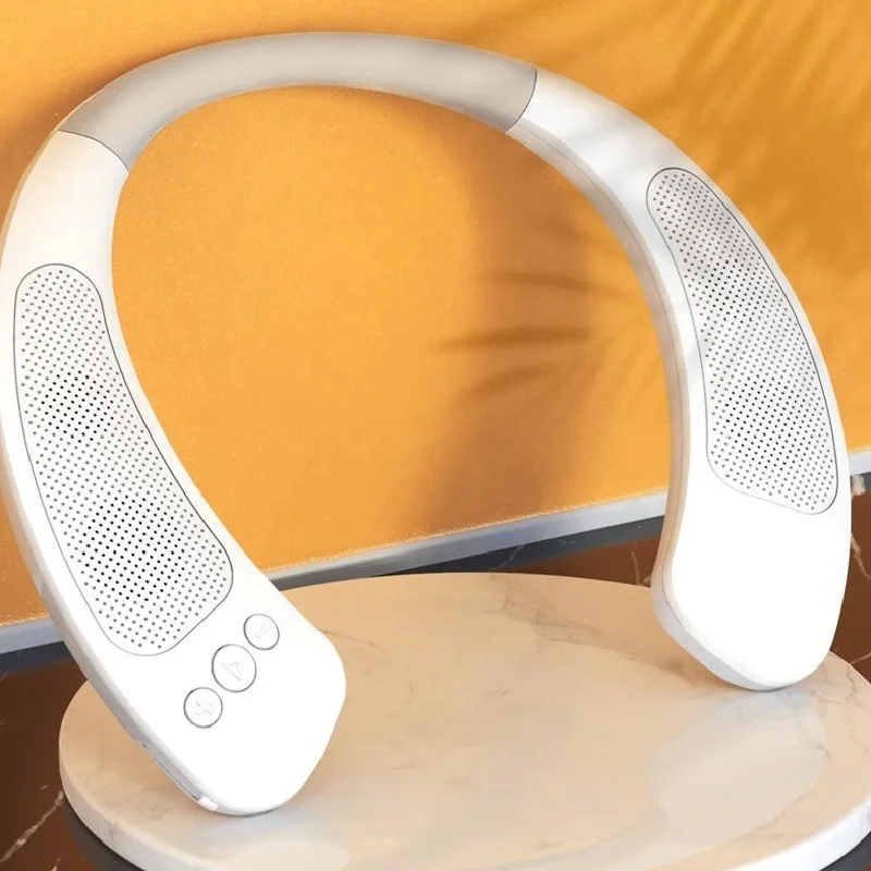 

Bluetooth5.0 Neck Mounted Wireless Surround Sound Speaker Neckband Gaming Stereo Outdoor Hifi Built-in Mic Multi-angle Adjustm