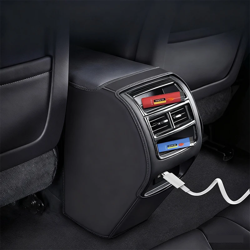 

Anti-Kick Pad For GAC Aion Hyptec HT 2024 2023 Car Rear Armrest Box Microfiber Leather Protective Cover Car Interior Accessories