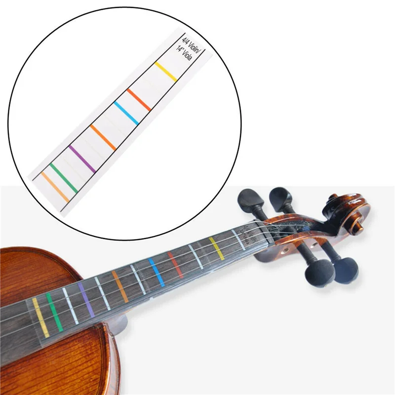 ONGE 4/4 Violin Fretboard Sticker Fingerboard Marker Fiddle Learn Note Chart Tape 4Pcs
