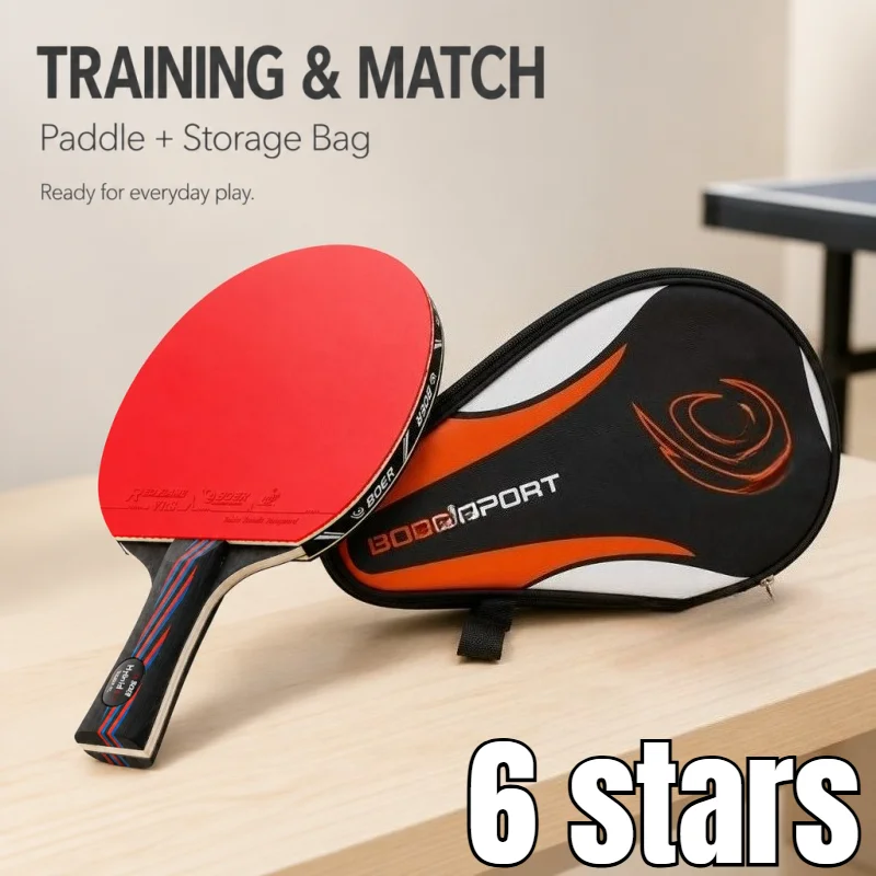 Table Tennis Kit Bag - Racchetta da Ping Pong 6 Stelle