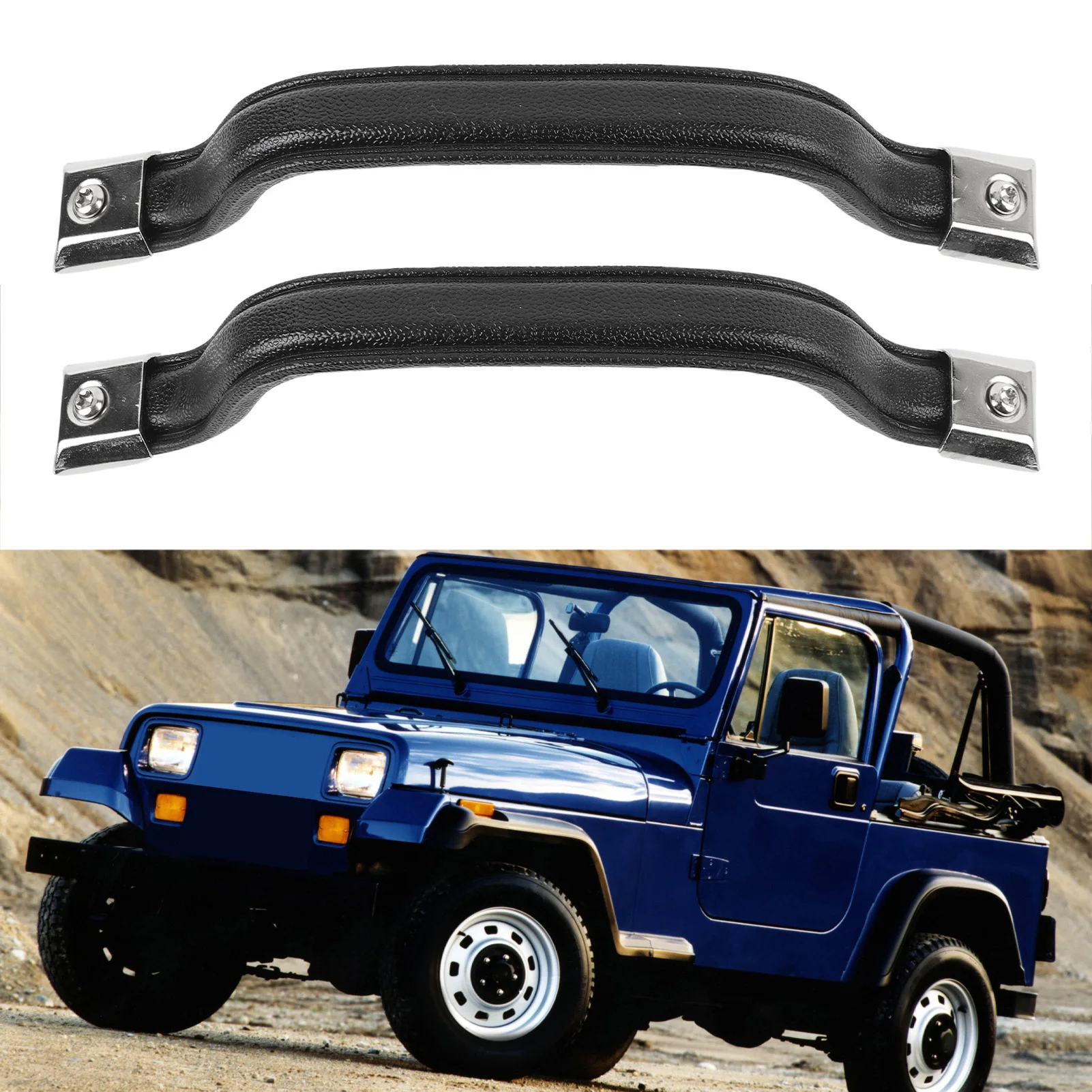 

Комплект ремней-ручек для внутренних дверей (передняя левая/правая сторона) 55009801K, замена для YJ 1987-1995, ремень-ручка для внутренней двери