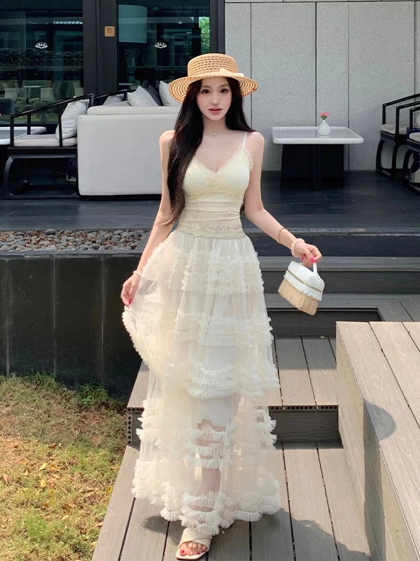

Elegant Lace Crop Top And Skirt Set Women's Summer Fashion Outfit Soft Design Two-Piece Ensemble Anti-Wrinkle Chic Style