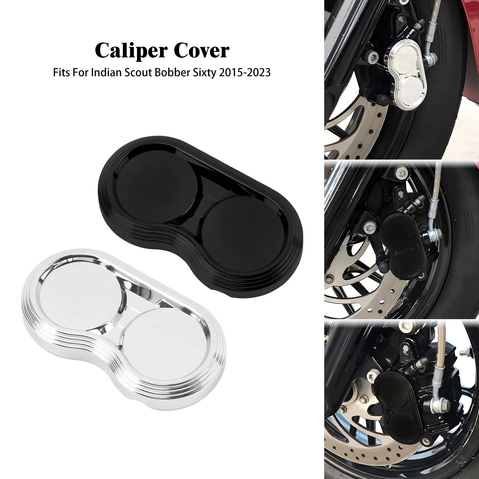 

Motorcycle Protector Decorate ABS Brake Caliper Accent Sticker Front Caliper Cover Trim For Indian Scout Bobber Sixty 2015-2023