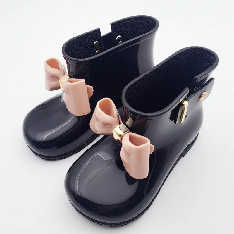 Children Rain Boots Fashion Bow Metal Buckle Girls Boot Cute Toddler Infant Waterproof Shoes Kids Non-slip Water Shoes レインブーツ