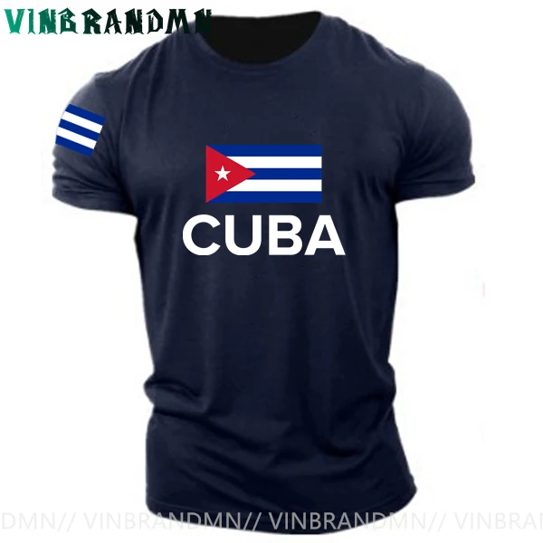 CUBA t shirt Cuban Cuba Flag With Slogan t-shirt nation flags Cotton Viva Cuba Libre Patria Y Vida Tee Tops Men Shorts Sleeve