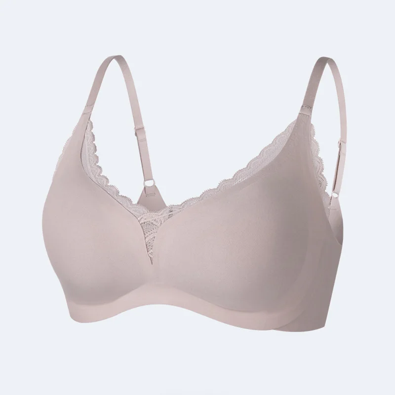 Women Silk Bra Mulberry Silk Lining 3/4 Cups Everyday wear Thin Concentrated Bra Wire Free Solid Colors M L XL TG231