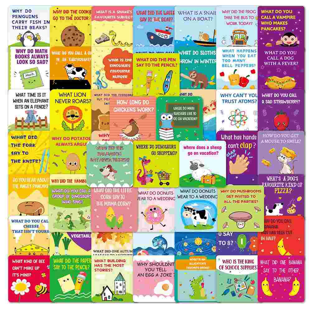 

60 Pcs Note Mini Joke Cards Lovely Lunchbox Kids Notes Games Postcard Encourage Student