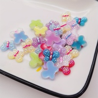 30pcs 17x13mm Brilliant Spotted Dots Resin Butterfly Flatbacks Embellishments Cabochons For Scrapbooking DIY Crafts Charms