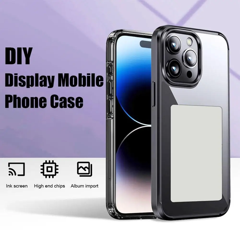 Imagem -02 - Diy Ink Screen Mobile Phone Case Capa Protetora Traseira Bateria Smart App Refresh Iphone 15series M1b9