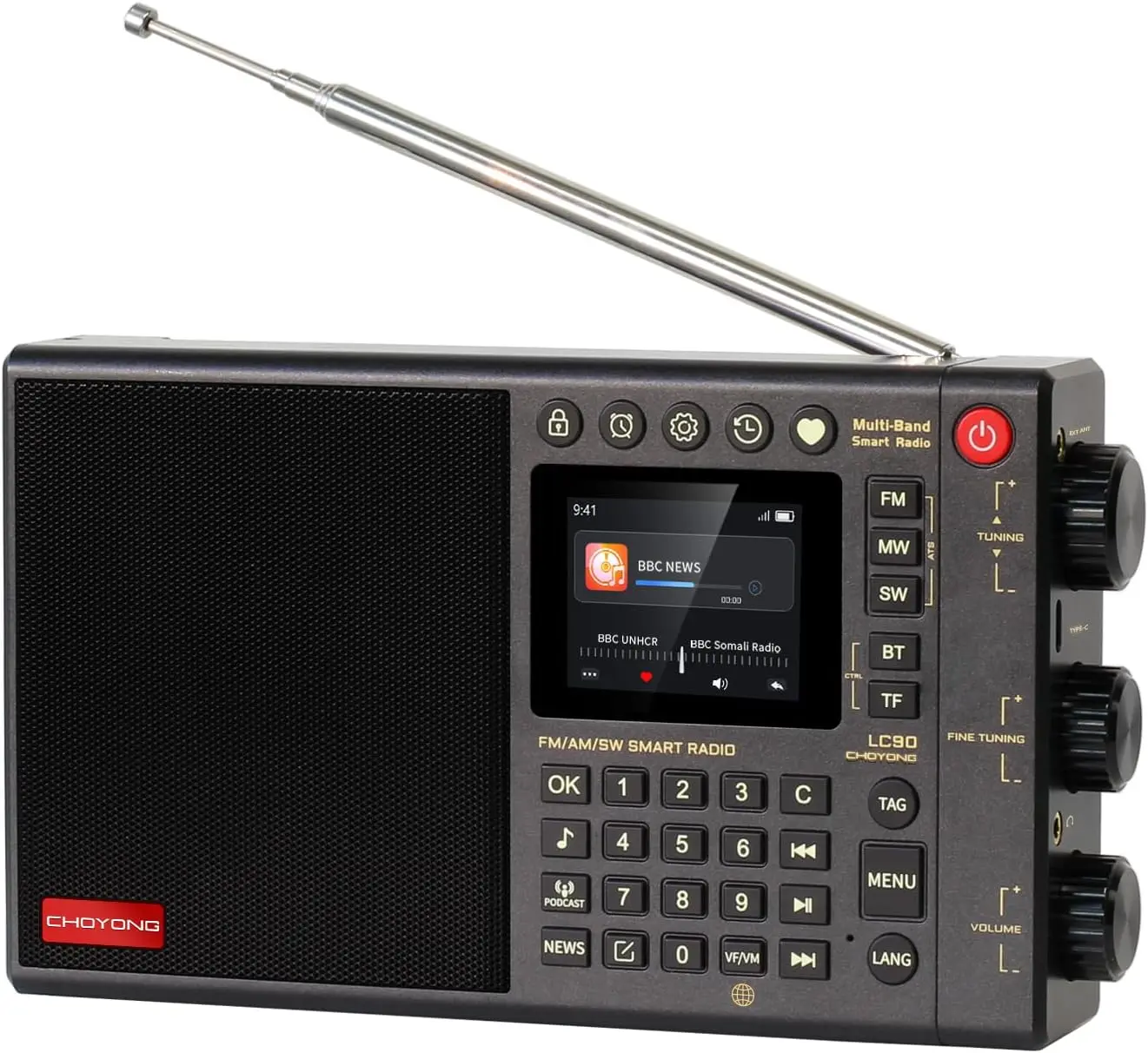 90   Smart Internet Radio  4G,AM/FM, & Portable Shortwave Radio Receiver with  Single Side Band,