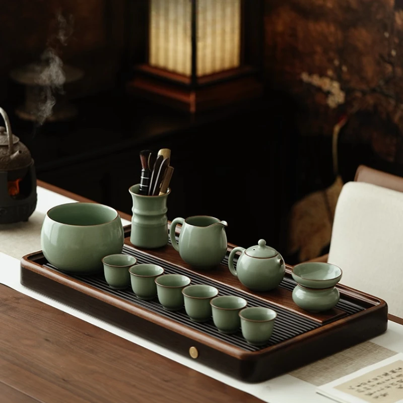 

Органайзер для джентльменов, поднос для чая, церемония, лист, керамическая ложка, кухонные подносы для чая, деревянная воронка, тарелка, кухонные аксессуары для дома