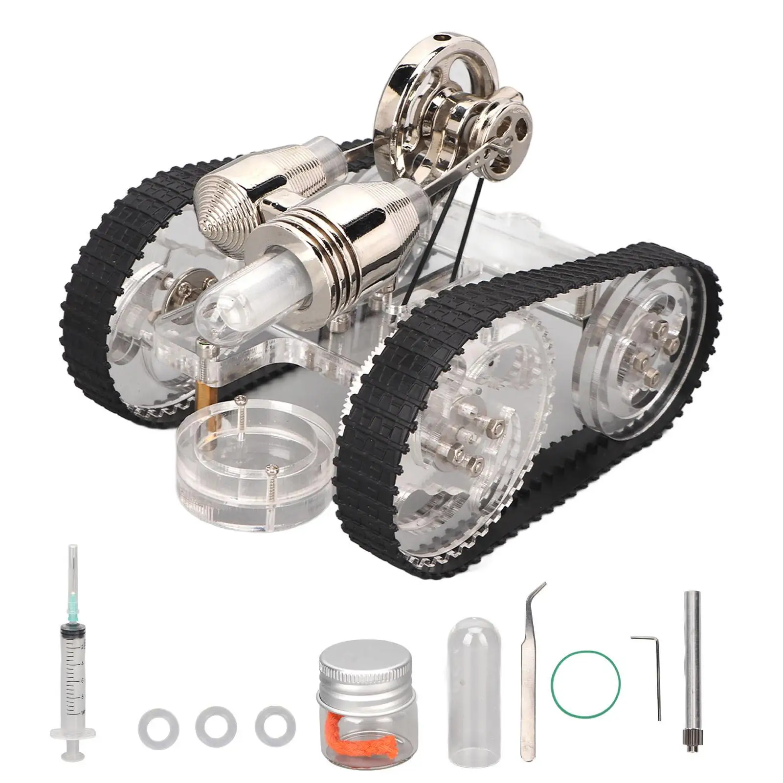 

Stirling Engine Model Kit - Unique Tank Car Design, Educational Science Toy, Perfect for learning Gift & Props