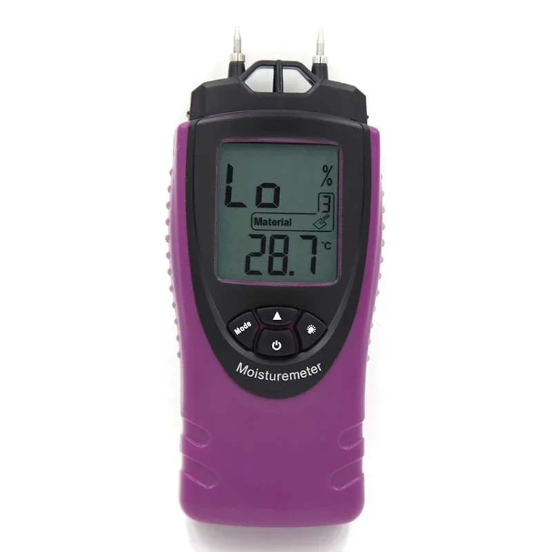 

Professional Digital Wood Moisture Meter LCD Handheld Wood Humidity Meter 7 Types Materials Ambient Temperature Moisture Tester