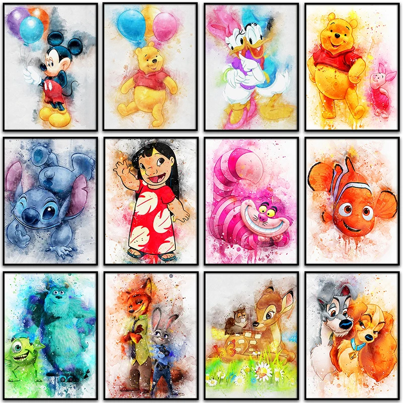 5D DIY Diamond Painting Disney Lilo and Stitch Mickey Mouse Bambi Home Decor Full Square&Round mosaic embroidery Cross stitch