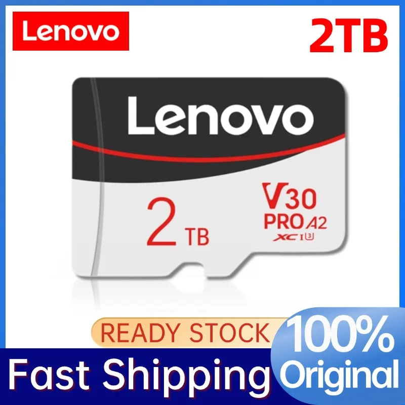 Lenovo Mini SD Card 2TB 1TB High Speed Memory Cards 512GB Class 10 Storage Micro TF/SD Card 256GB TF Flash Card For Phone PC