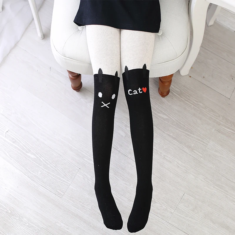 Baby Mädchen Winter-Leggings Baumwollstrümpfe für Kinder Niedliche Hasen- und Katzenmuster Warme Säuglings-Strumpfhose Gemusterte Strumpfhosen – Detail 6
