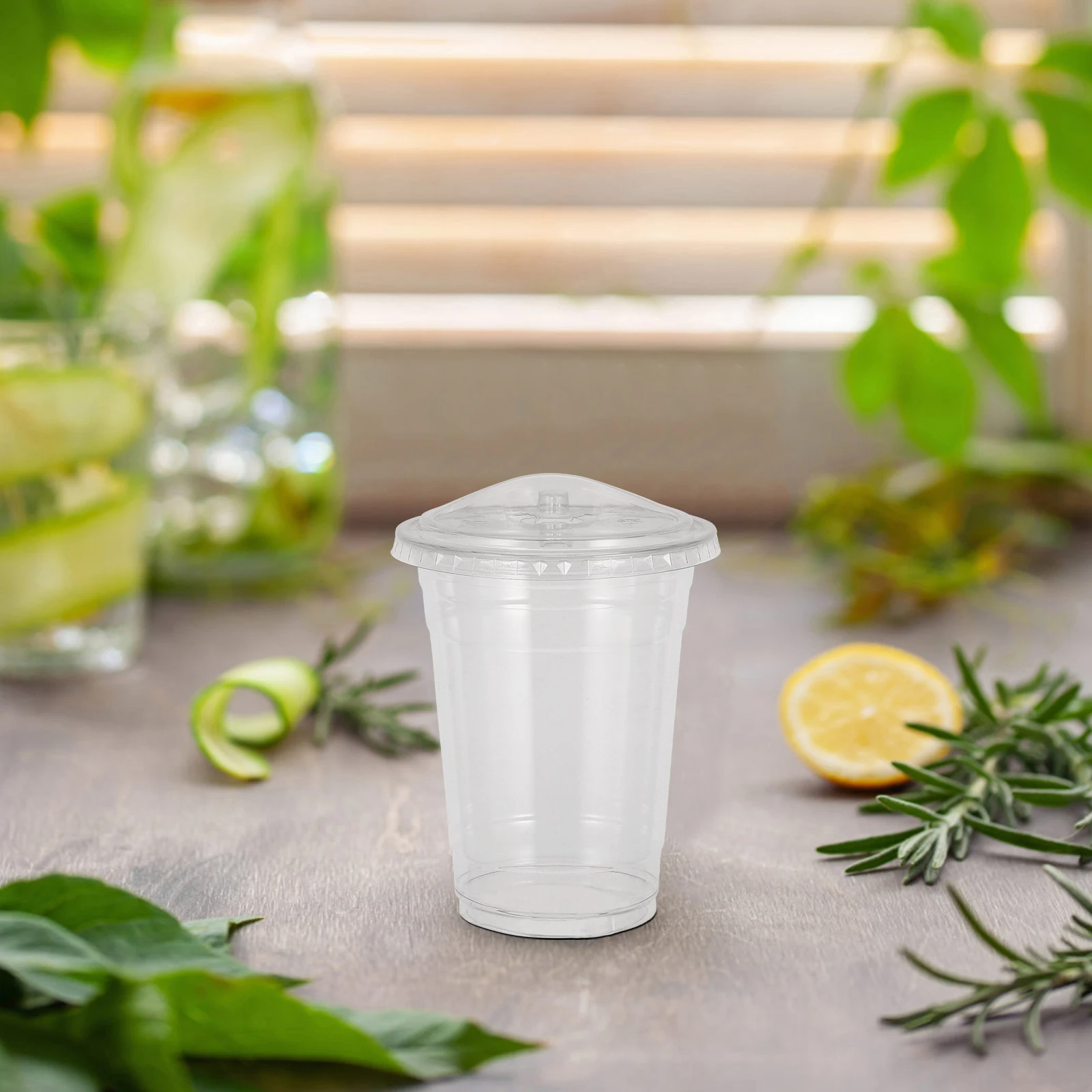 

100Pcs Milk Tea Cups Clear Plastic Disposable Beverage Cups for Cold Drinks Bubble Tea Iced Coffee Smoothies Ice Coffee Cup