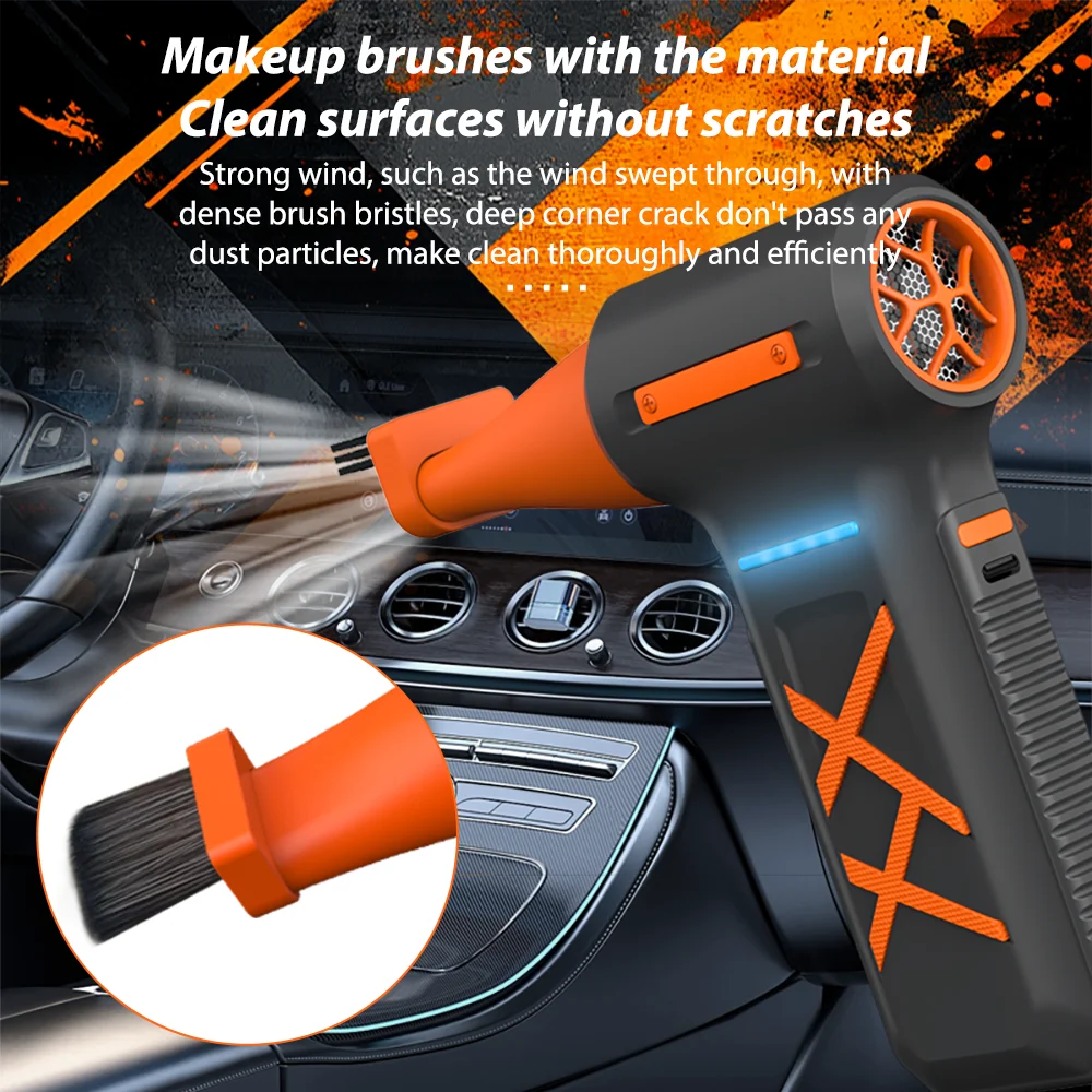 Krachtige Luchtblazer 130000 RPM Elektrische Air Duster Borstelloze Motor Turbo jet fan 3 Versnellingen Snelheid Verstelbare Outdoor BBQ Blower Tool