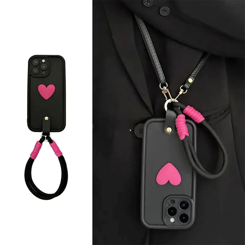 ل Xiaomi Poco F7 F6 F5 حافظة Crossbody الحبل شريط للرسغ جراب هاتف للصدمات ماتي غطاء سيليكون ل Poco X7 X6 X5 X3 M6 P
