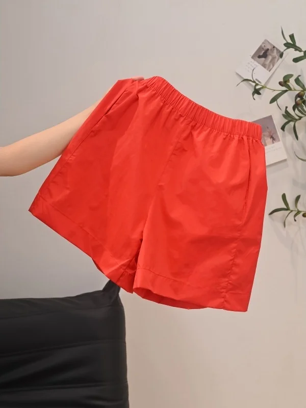  Quick-Dry Sports Shorts for Women Summer New Style Casual Loose Fit High Waist Nylon Fiber Straight Leg Plant Floral...