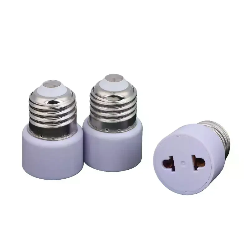 1Pcs Lamp Socket US/EU Without Light Practical White E27 Plug Bulb Holder Light Fixture Bulb Base Adapter DIY Accessories