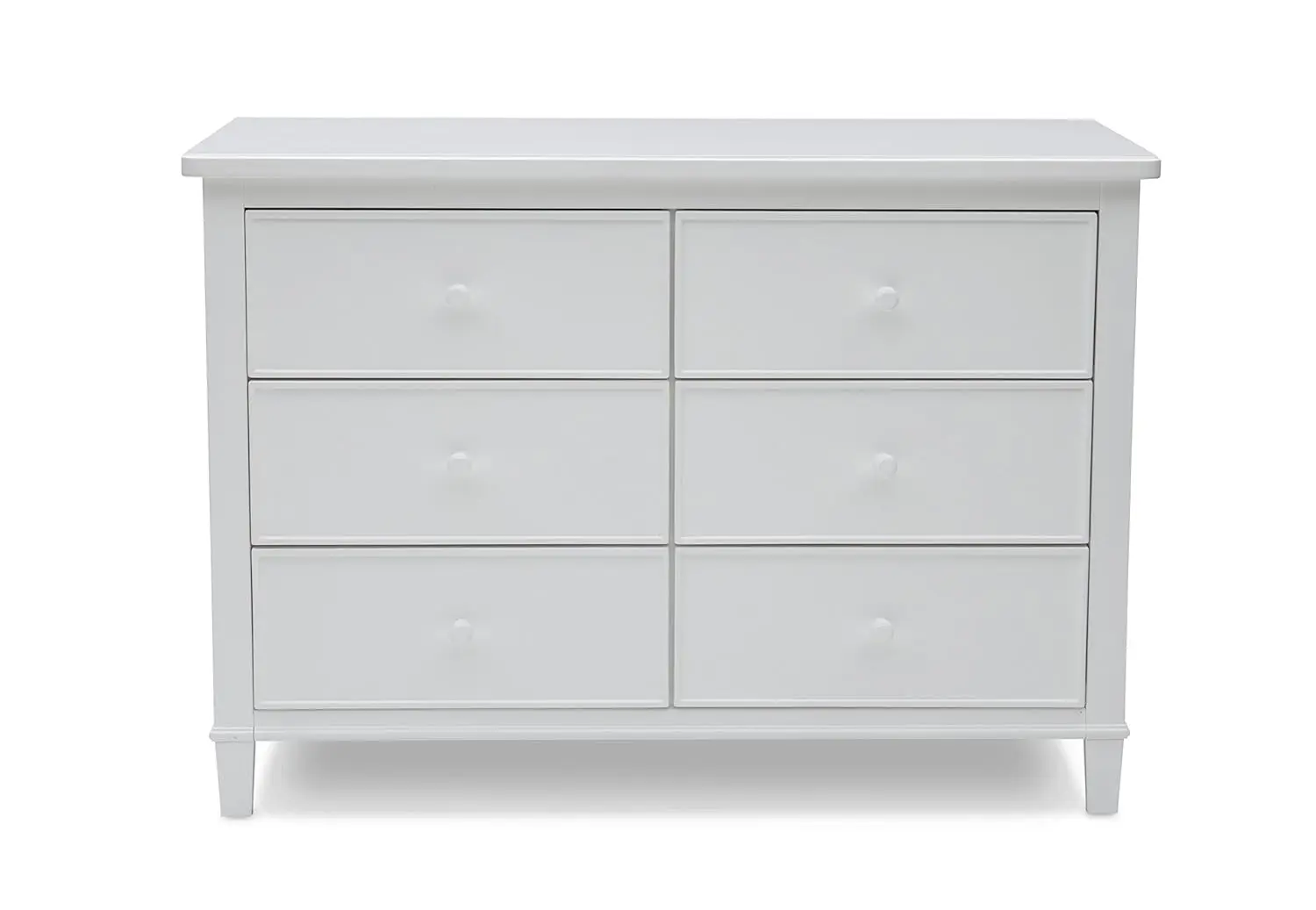 Delta Children Haven 6 Drawer Dresser, Greenguard Gold Certified, White Bedroom Furniture