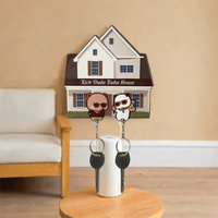 1 Pcs Key Chain Fans Couple Gifts Acrylic Bubu Dudu Wall Key Holder Keychains Hanger Baby Yier Bear Panda Keyring for Bag
