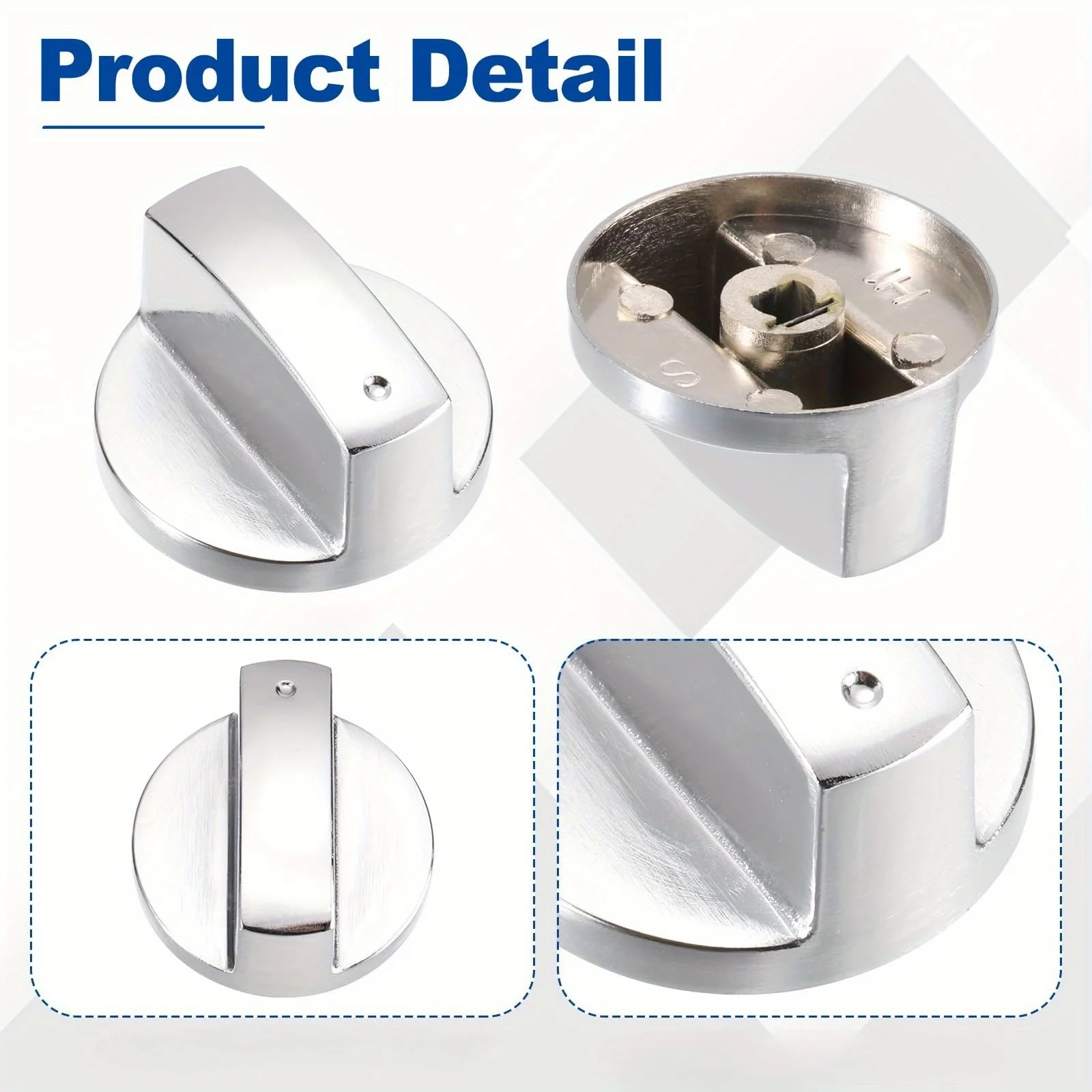 3pcs Stainless Steel Stove Microwave Control Knobs Replacement Adjustment Knob