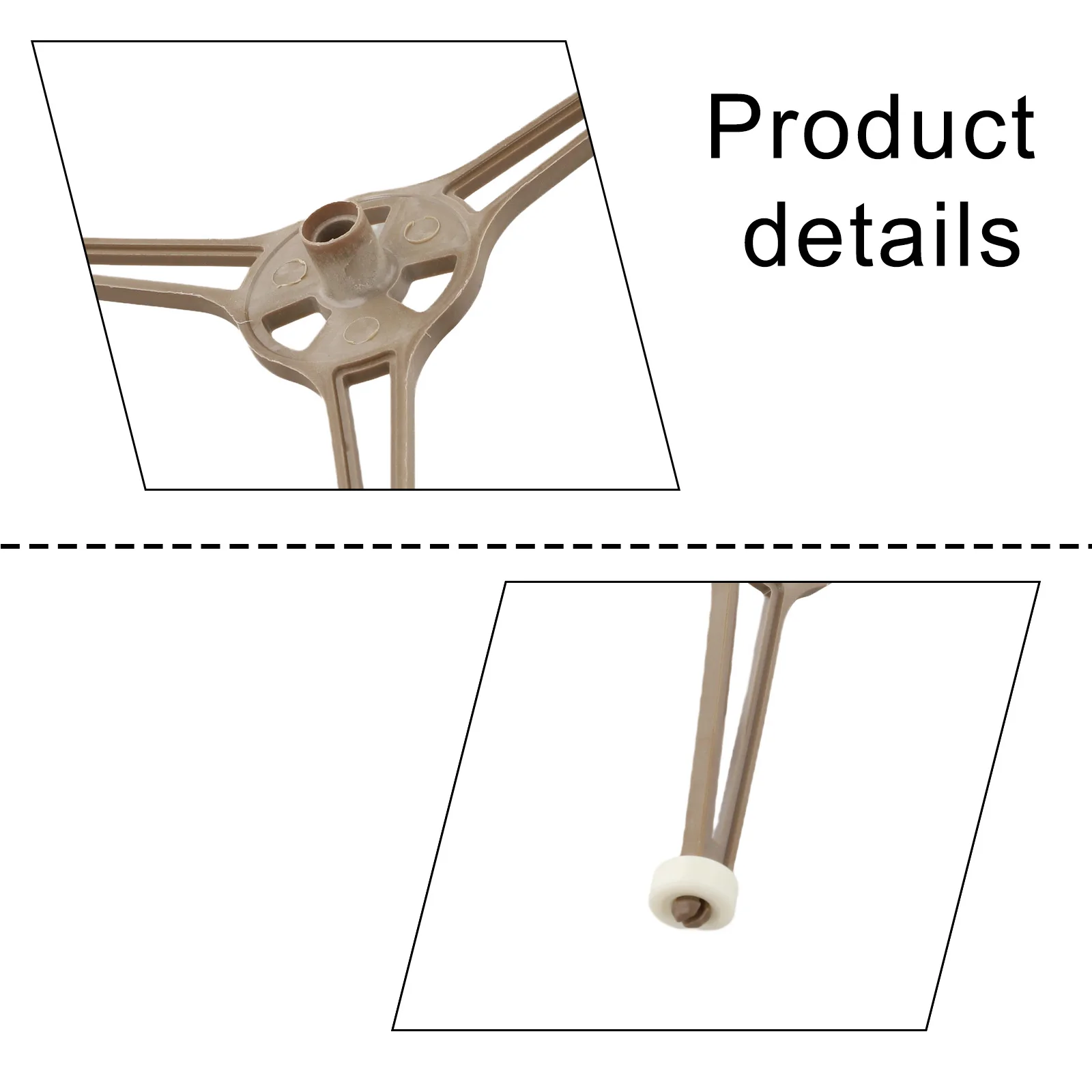 Heat Resistant Microwave Oven Turntable Ring with Stable Triangular Three Wheel Structure for Balanced and Secure Food Heating