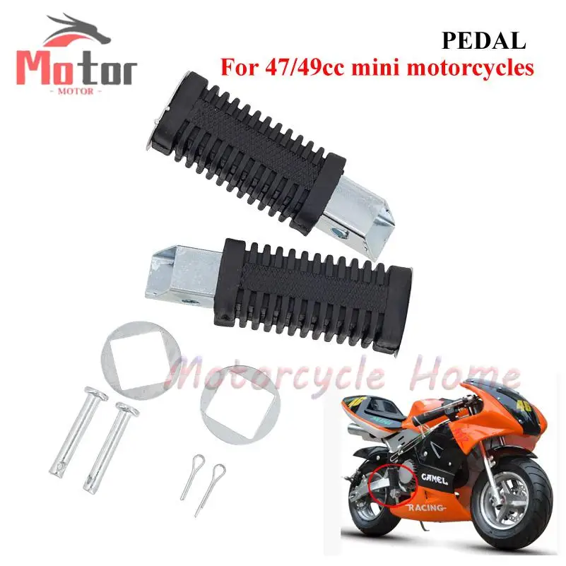 

Universal Motorbike Foot Pegs Rest - Suitable for 47cc 49cc Mini Motor, Pocket Dirt Pit Bike, Enhances Rider’s Foot Support