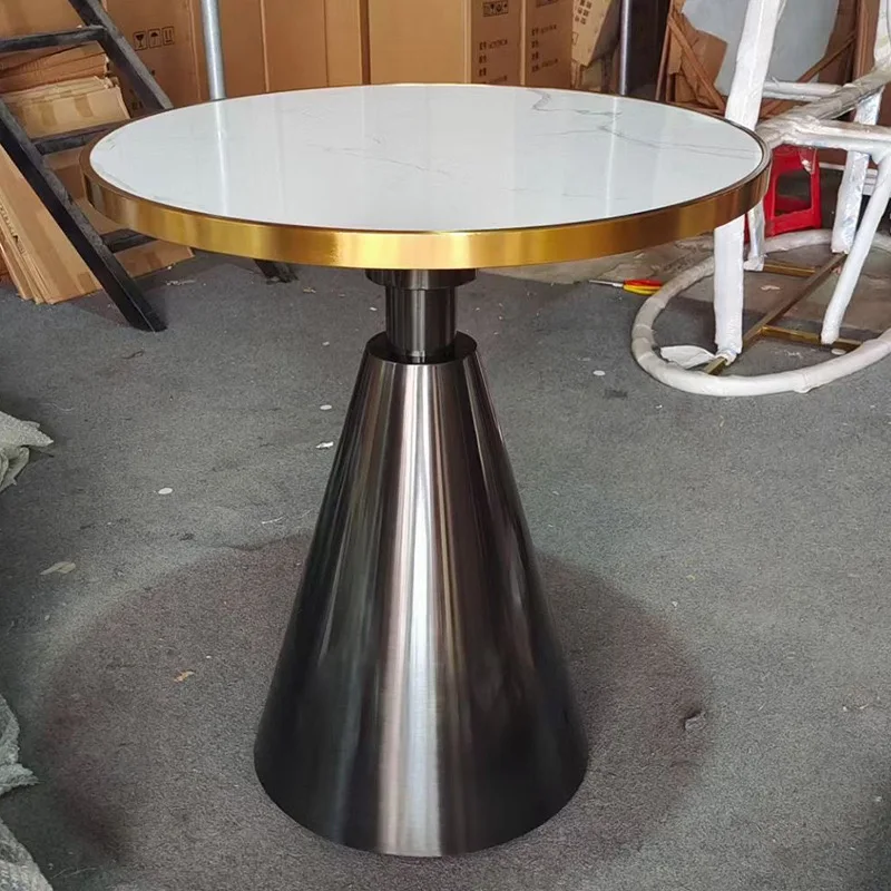 

Клубный дом отеля, небольшой круглый кронштейн из нержавеющей стали, ножка из кованого железа, опорная ножка стола, шифер