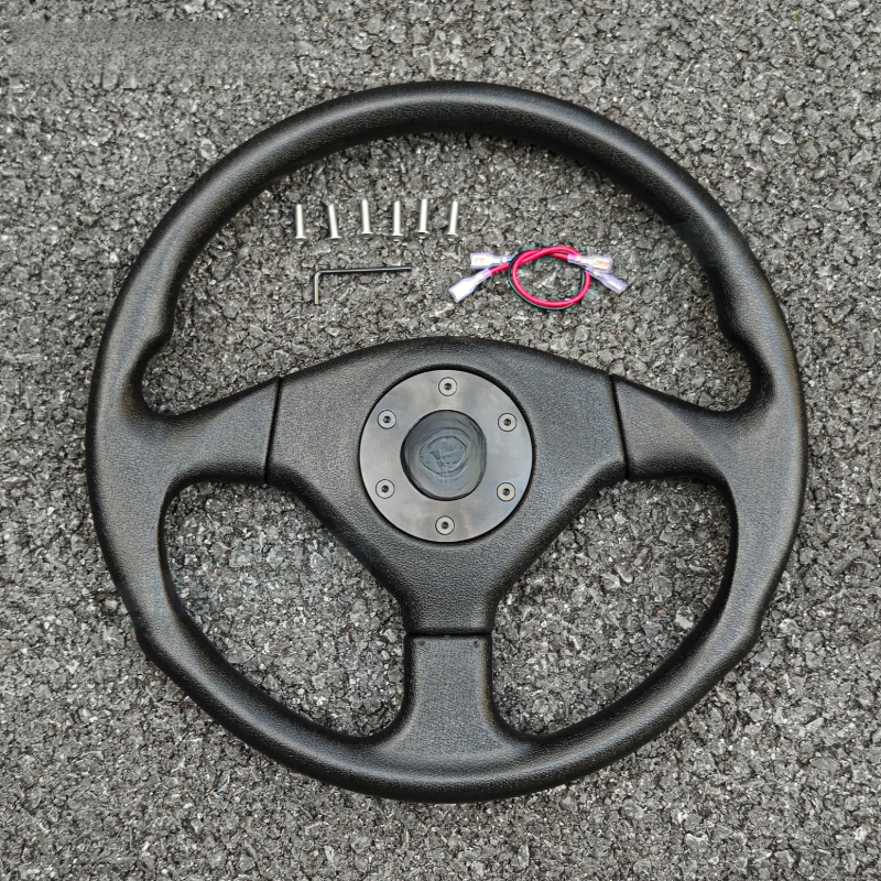 350mm 14 Inch 6 Bolt Racing Steering Wheel PU Leather Auto Interior Replacement Part