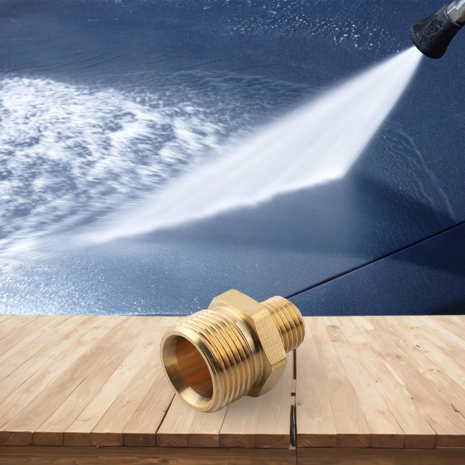 High Pressure Cleaning Machine Hose Adapter External 22 Internal 15 to 14 Brass Fitting for Secure Washing Machine Connection