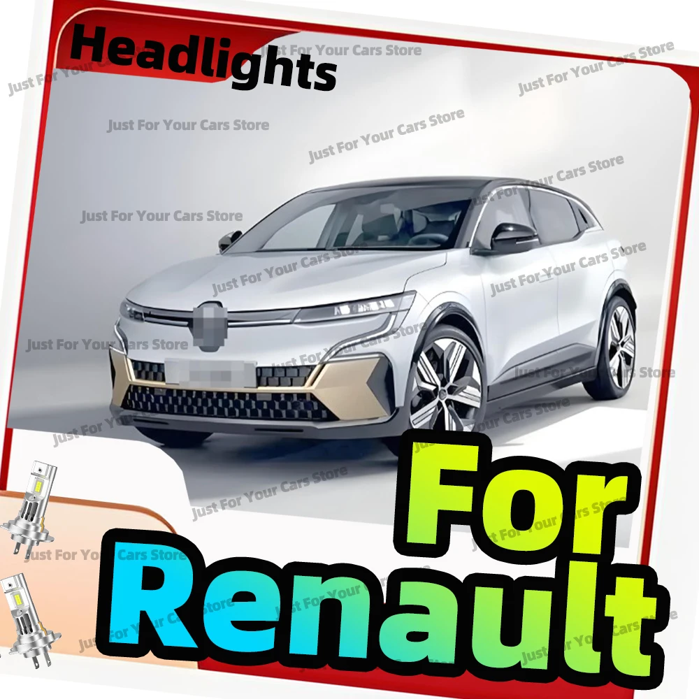 2Pcs LED H7 Headlights 30000LM Super Brightness Lamps For Renault Clio 2 3 4 Duster Fluence Scenic Megane CC Thalia ZOE Logan