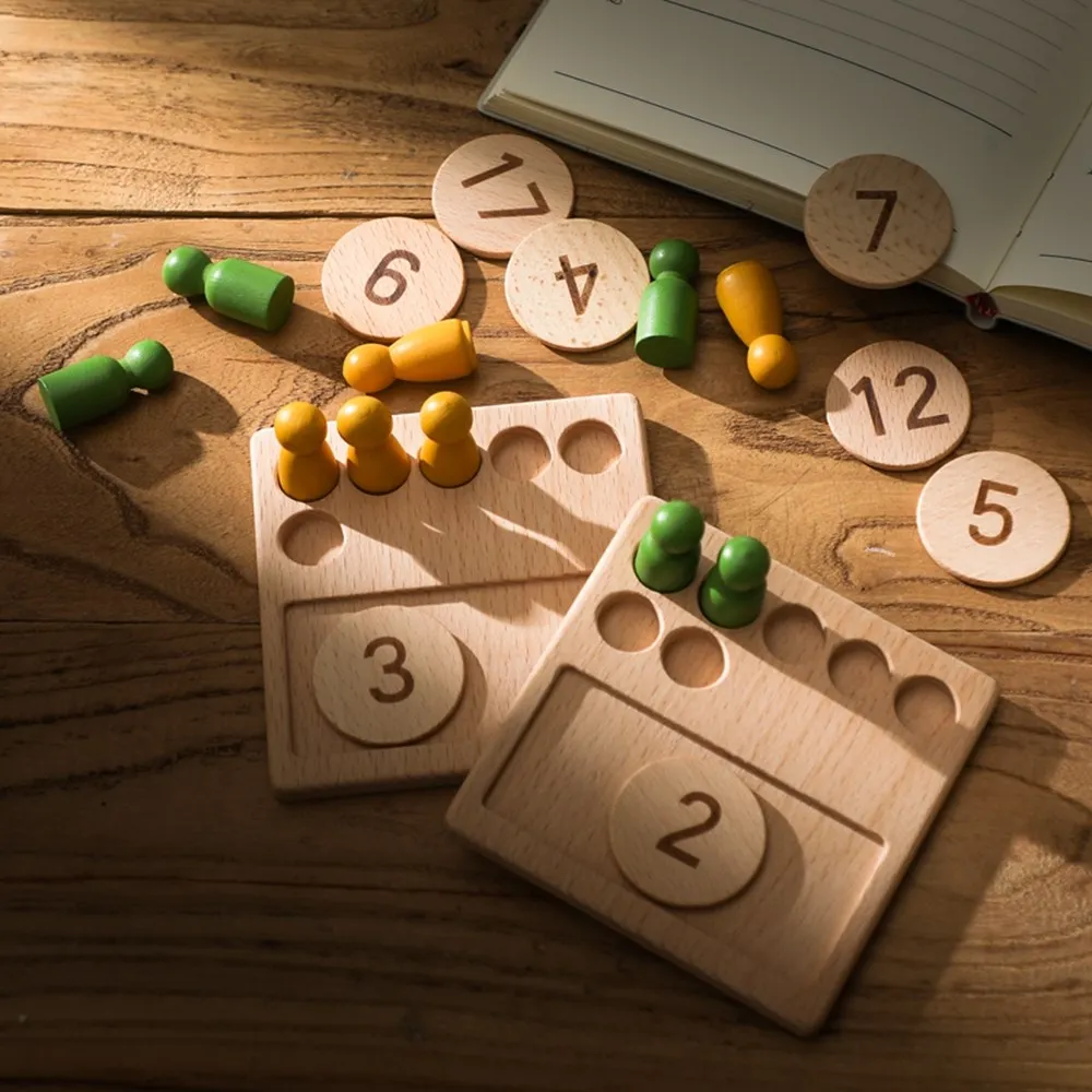 Dwustronna tablica kreślarska Montessori drewniana zabawka wielkie litery i małe litery numer zabawka do gry edukacyjnej produkt