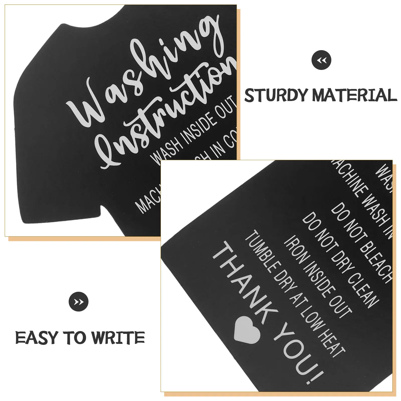 300Pcs Shirt Care Instruction Cards Sturdy Thick Paper Clothing Cleaning Guide Tags Washable Apparel Wash Guide Card T-Shirt