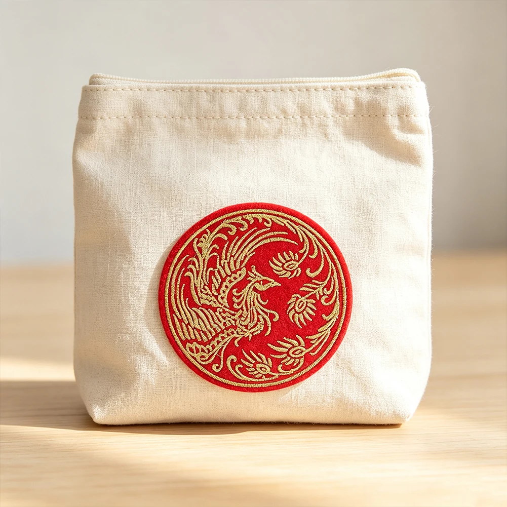 Orientalischer Stil Drachen-Phönix Bestickte Aufbügelbare Patches Glücksverheißende Mythische Bestien-Applikation für Kleidung DIY Handwerk Dekoration – Detail 5