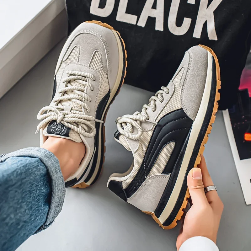 

Новая мужская спортивная обувь в стиле поп, мужская спортивная обувь на толстой подошве, повседневная обувь, нескользящая модная износостойкая модная обувь