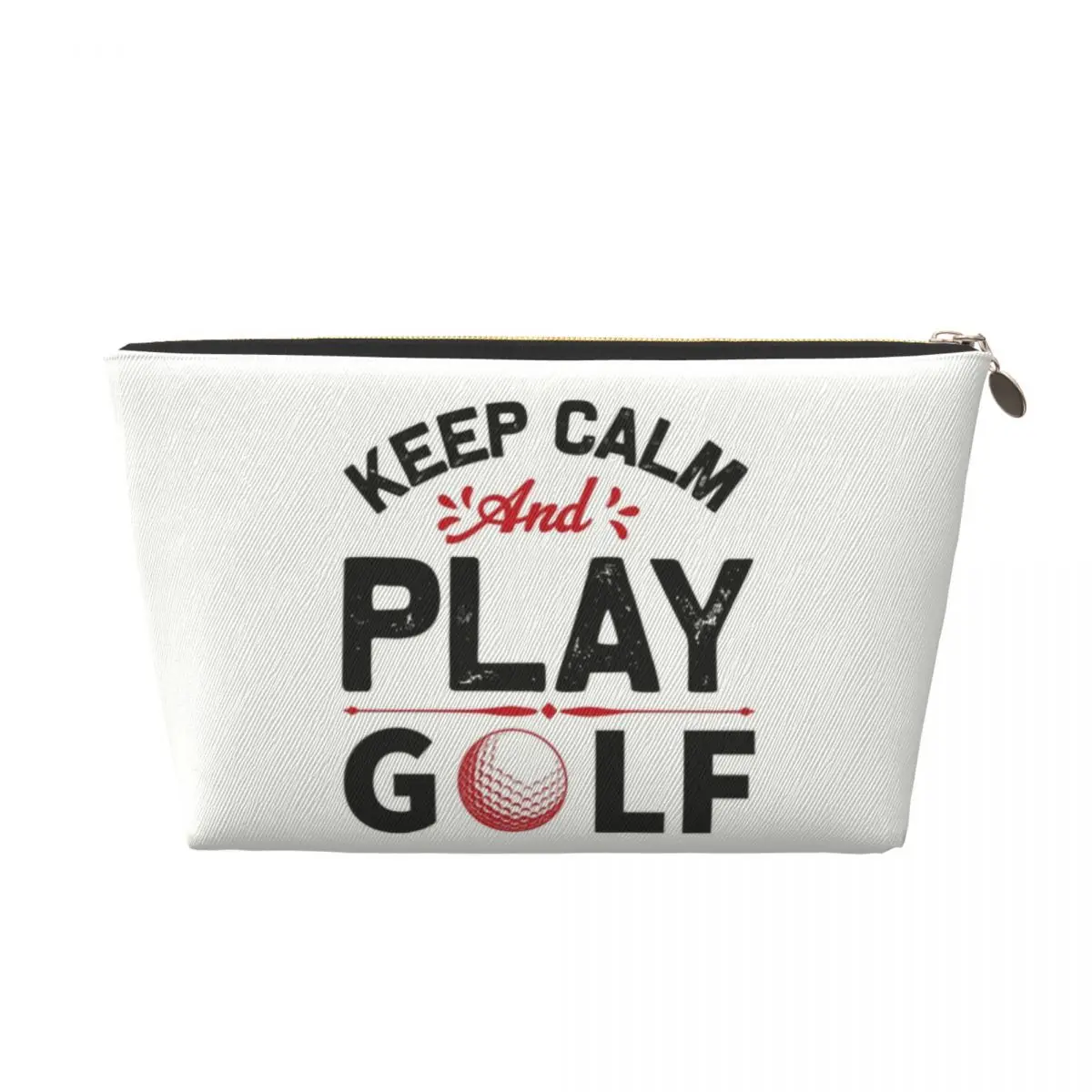 Custom Keep Calm And Play Golf Travel Toiletry Bag  Golfer Golfing Sport Makeup Cosmetic Organizer Beauty Storage Dopp Kit