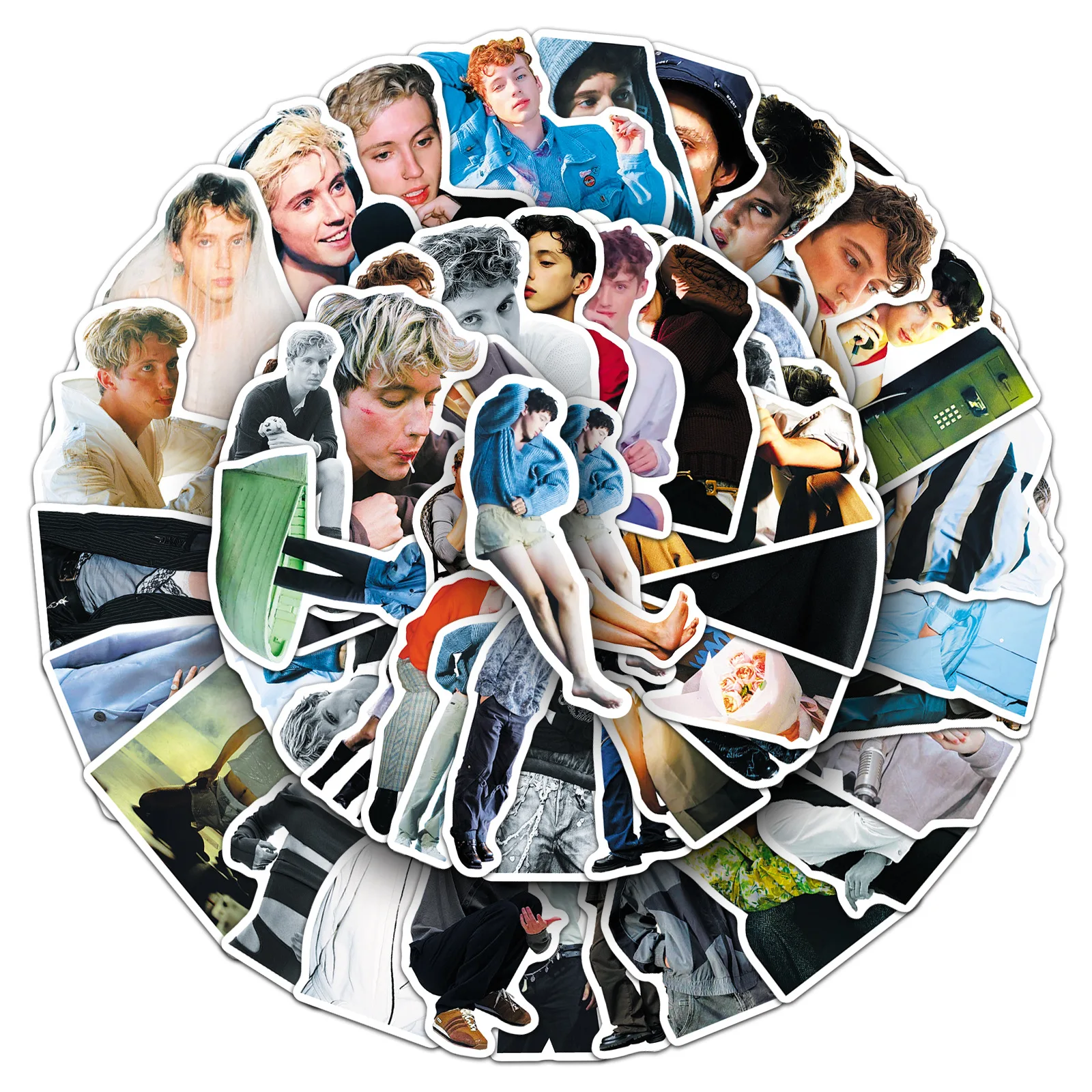 50 SZTUK Naklejek Troye Sivan Kreatywność Piosenkarz Aktor Graffiti Dekoracja DIY Notatnik Walizka Gitara Lodówka Telefon Naklejki Zabawka