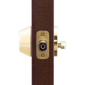 Xi lanh đơn cho lối vào cửa trước, khóa tròn với chìa khóa, khóa chết hiện đại, Gold Deadbolt 8 Cửa khóa vàng bán hàng chính - №4