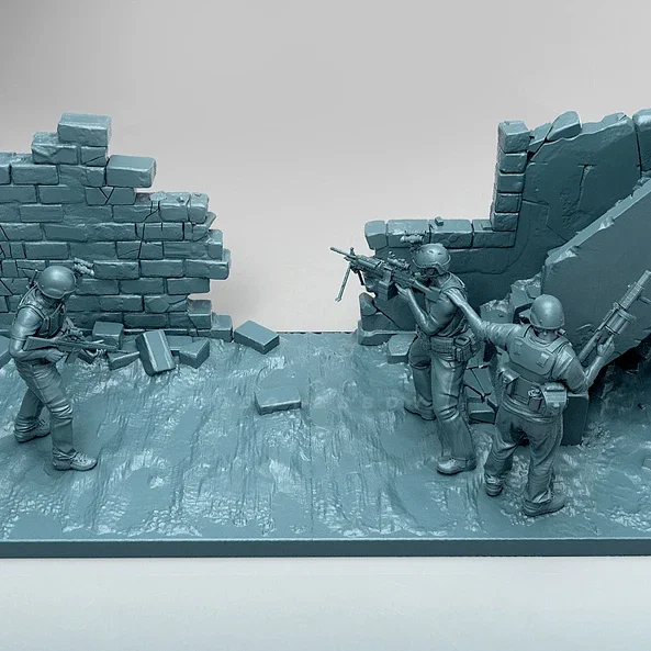 

Наборы моделей из смолы 1/35, платформа для сцены, бесцветная и самостоятельная сборка (3 пайки + сцена) A-2087