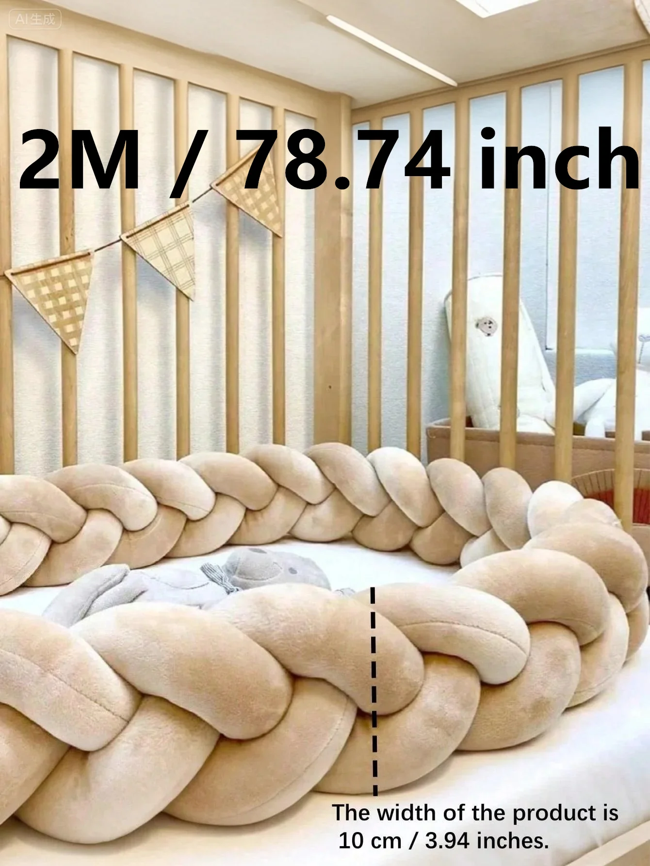Babybedje Protector Bed Gevlochten Knoop Kussen voor Baby Kids 3 Aanden Peuter Babybed Bumpers In De Wieg Pasgeboren 1 M/2 M/3 M/4 M