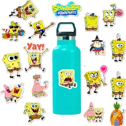 Pegatinas de Bob Esponja de dibujos animados para niños, 50 piezas, Kawaii, ordenador portátil, teléfono, guitarra, monopatín, decoración, libro, Graffiti, Anime, juguete de regalo