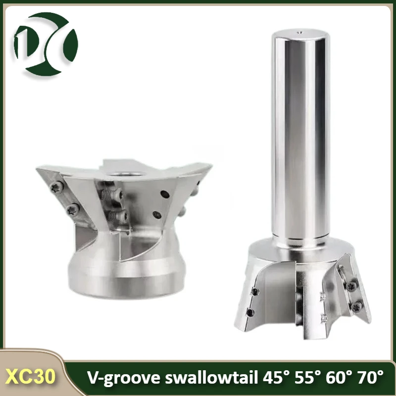 V-groove swallowtail 45° 55° 60° 70° XC XC30 tailcoat Cutter head XCET3004 XCET insert T groove type tool holder Cutter head