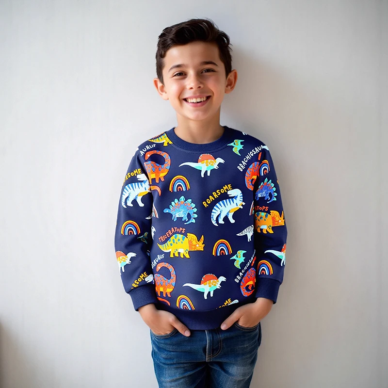 Little Maven Baby Jungen Frühling Kinder Kleidung Herbst Cartoon Dinosaurier Kinder Kostüme Baumwolle Sweatshirts
