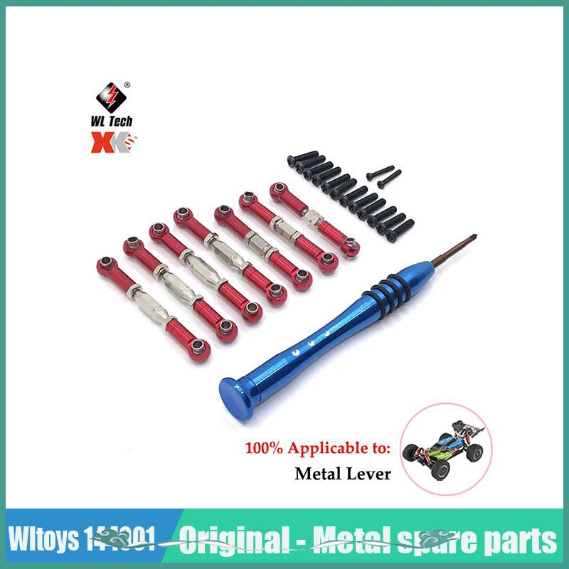 WLtoys 144010 144001 02 124017 124016 124018 124019 RC Car Metal Upgrade Parts, Tie Rod & Servo Arm Conversion Parts,