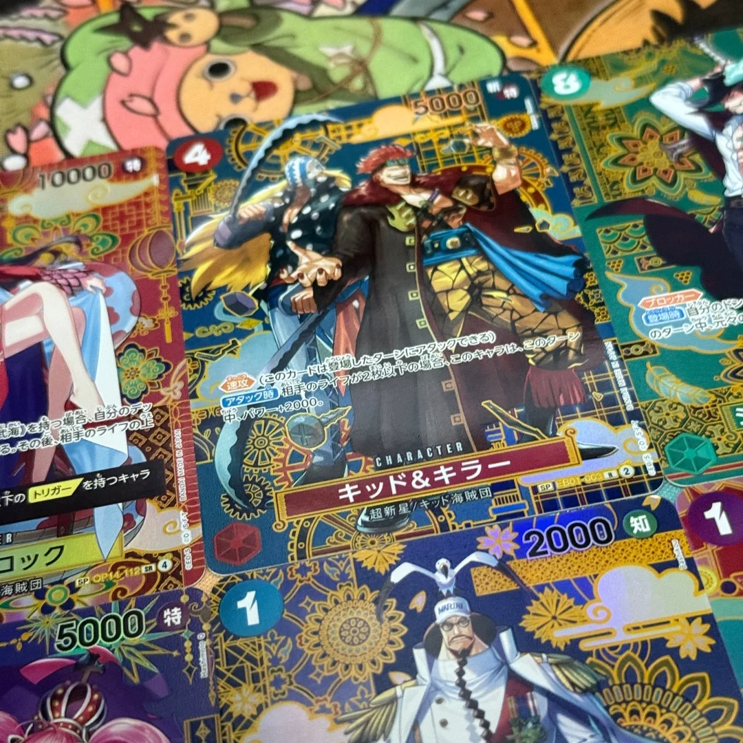 One Piece TCG Japanese Perona Dracule Mihawk Hancock Killer Sengoku Sugar Collection Cards Japanese Pattern Art Foil Cards